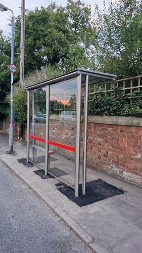 New Bus Shelter in Croston , Station Rd. 