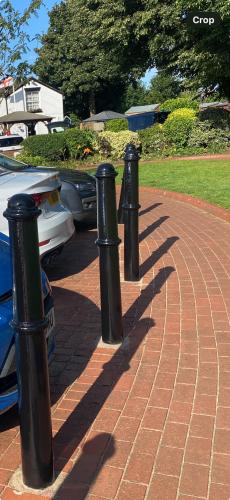 Bollards on The Green AFTER Precept  renovation August  2024 