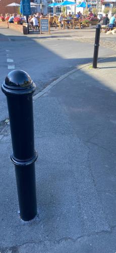 Pavement Bollards AFTER Precept funded renovation August 2024 