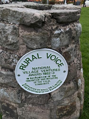 Award Plaques on The Green AFTER  Precept funded renovation August 2024