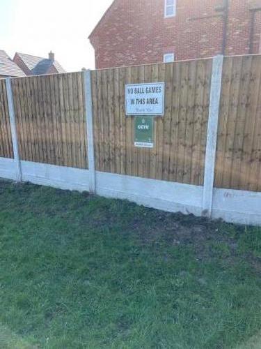 New Signage on The Recreation Park to help protect expensive fencing. 